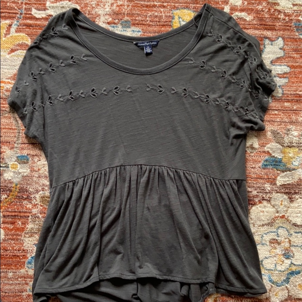American Eagle Outfitters Charcoal Gray Top.